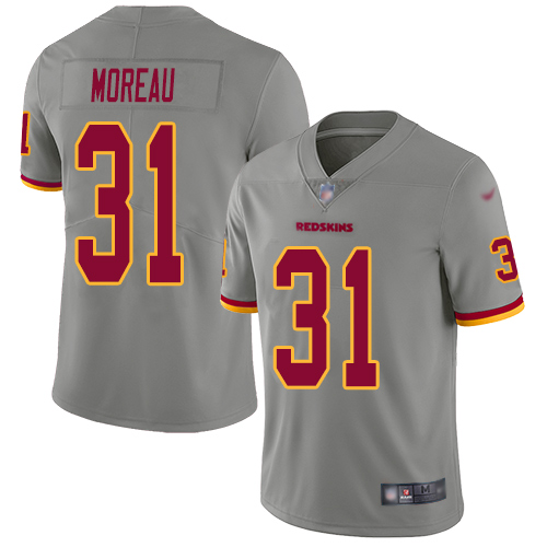 Washington Redskins Limited Gray Men Fabian Moreau Jersey NFL Football #31 Inverted Legend